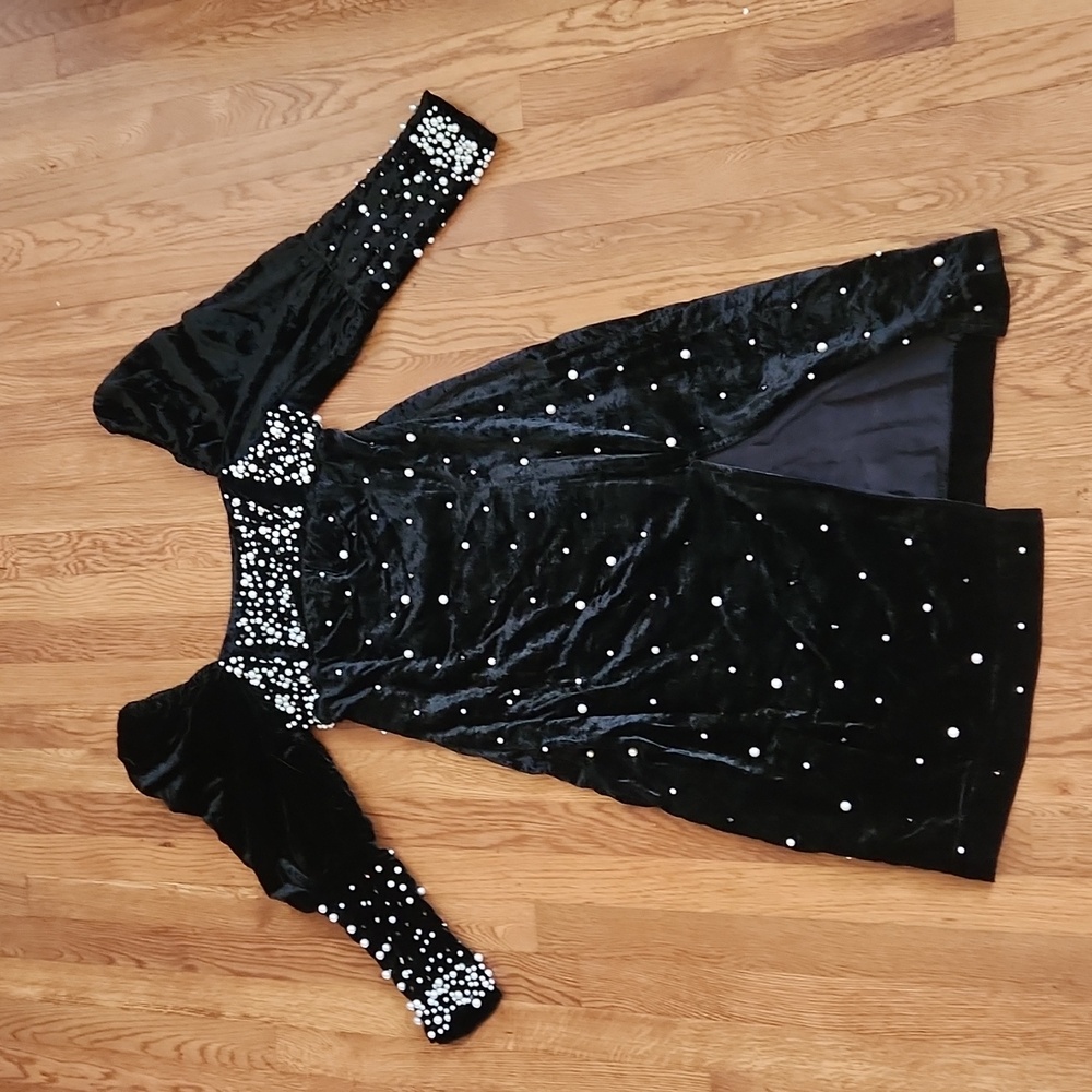 NWT Maeve Velvet Embelished Dress